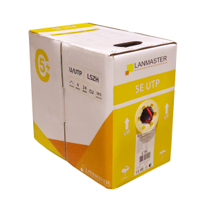 LANMASTER UTP cord cable, 4x2, cat. 5E, 350 MHz, LSZH, 305 m